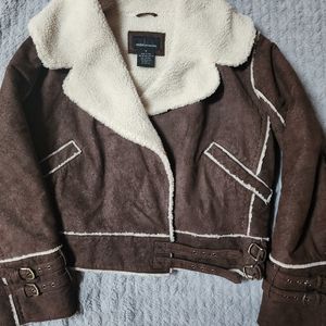 Victoria's Secret Vintage, Brown Leather Coat, size Medium